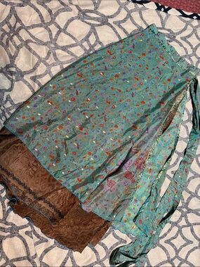 silk wrap skirt maxi